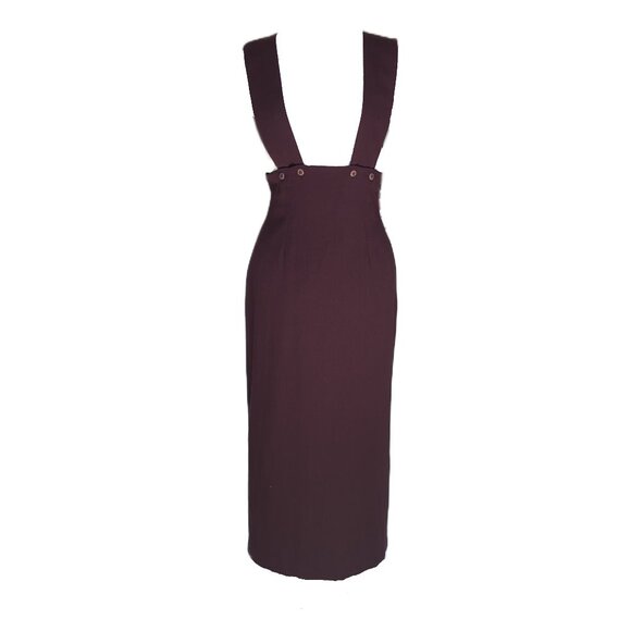 Burgundy Overall Dress - Picture 1 of 5